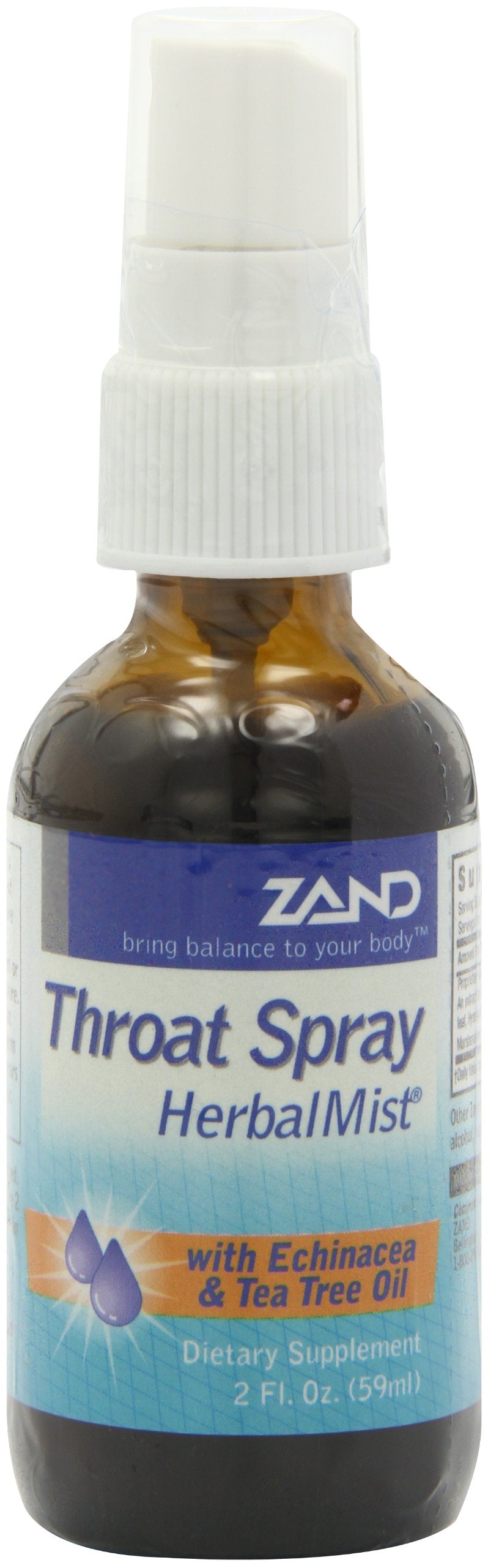 ZAND Immunity HerbalMist Throat Spray | Soothing Formula with Echinacea, Tea Tree, Sage, Elderberry & Peppermint (2oz)