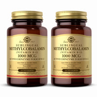 Thumbnail for Solgar Methylcobalamin (Vitamin B12) 1000 mcg - 60 Nuggets, Pack of 2 - Supports Energy Metabolism - Non-GMO, Vegan, Gluten Free, Dairy Free, Kosher - 120 Total Servings