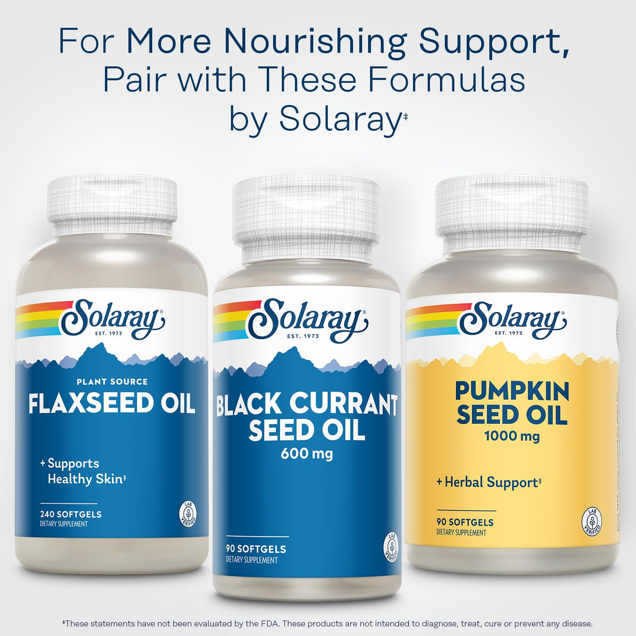 SOLARAY Pumpkin Seed Oil 1000 mg - Source of Omega 6 and Omega 9 Essential Fatty Acids and Plant Sterols - Pressed from Pumpkin Seeds - Lab Verified, 60-Day Guarantee, 90 Servings, 90 Softgels