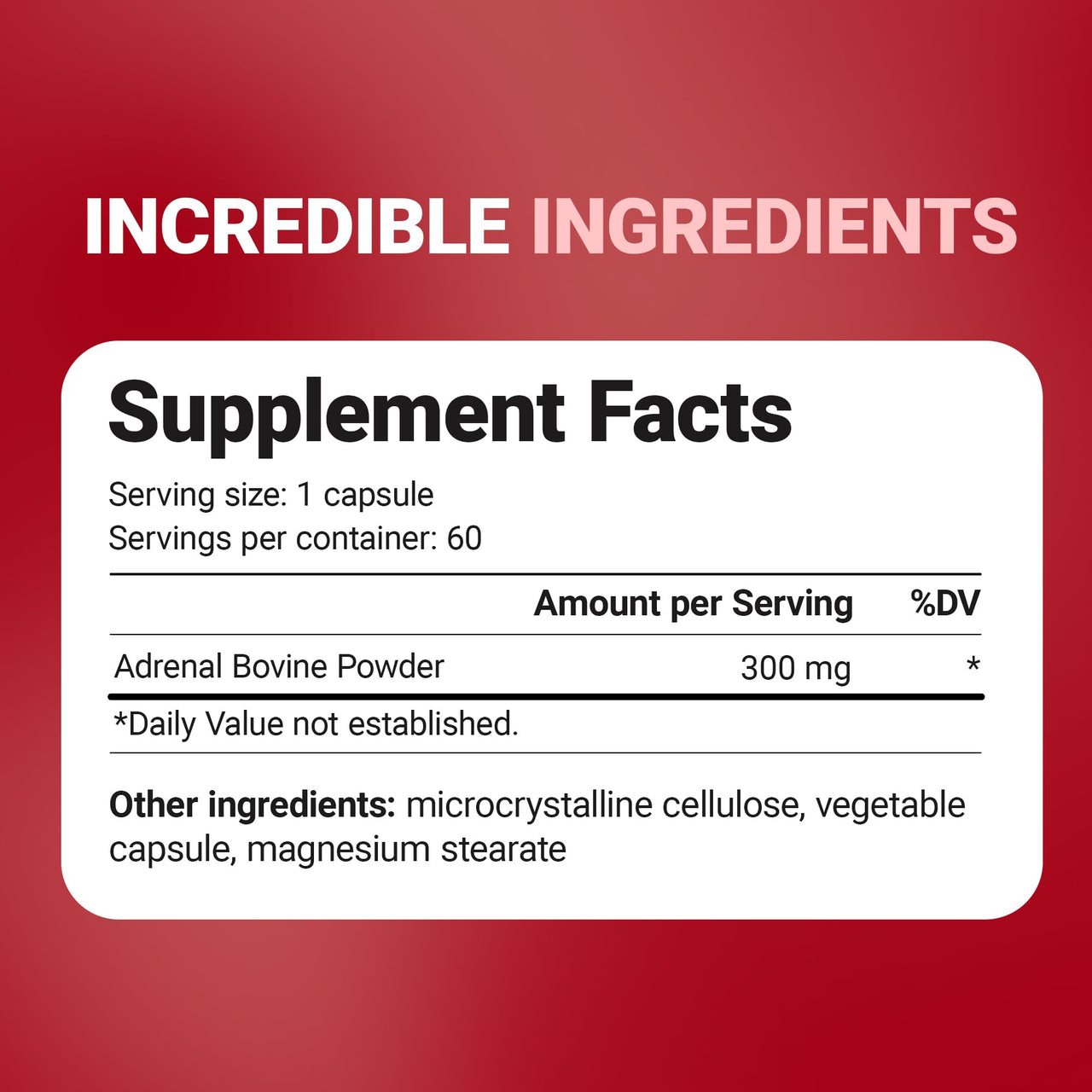 Dr. Berg Adrenal Glandular - Hormone Balance Formula That Supports Healthy Adrenal Function - Adrenal Support Supplement - 60 Capsules