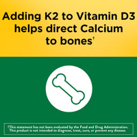 Thumbnail for Nature Made Vitamin D3 K2 Supplement, 5000 IU (125 mcg) Vitamin D for Bone, Teeth, Muscle and Immune Support, 30 D3 and K2 Softgels, 30 Day Supply