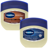 Thumbnail for Vaseline Original & Cocoa Butter Healing Jelly Travel-Size Variety 2-Pack – Rich Moisturizing Ointment, Skin Protectant for Soothing Cracked, Dry Skin, 1.75 Oz Ea