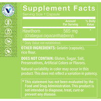 Thumbnail for The Vitamin Shoppe Hawthorn Berries 565MG (Crataeguys Oxyacantha), Powerful Antioxidant That Supports Cardiovascular Health, Supports Cellular Health (100 Capsules)