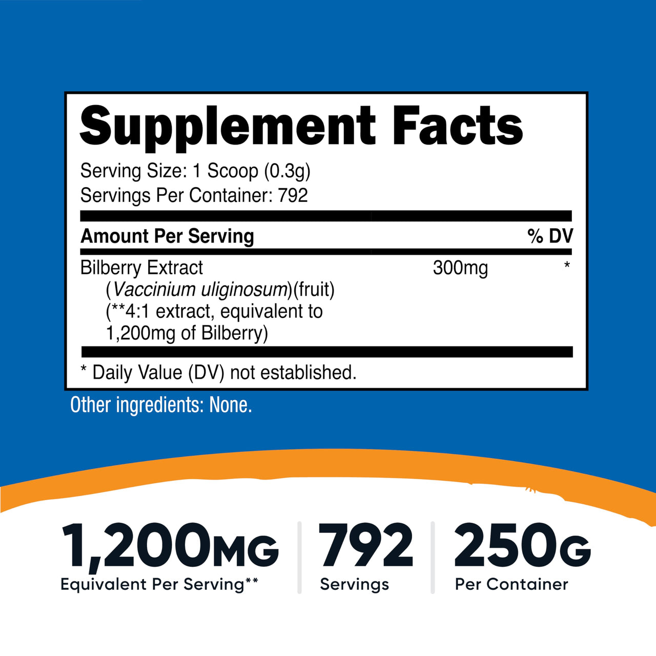 Nutricost Bilberry Powder 250 Grams - Gluten Free and Non-GMO