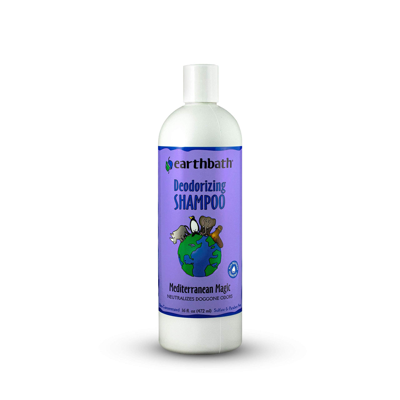 earthbath, Mediterranean Magic Dog Shampoo - Deodorizing Shampoo for Dogs, Rosemary Scented Dog Wash, Made in USA, Shampoo for Smelly Dogs, Cruelty Free Pet Shampoos - 16 Oz (1 Pack)