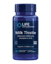 Thumbnail for Life Extension Milk Thistle, silymarin, silibinins, isosilybin A & B, Delivers Full-Spectrum Milk Thistle Benefits for Liver Health, Non-GMO, Gluten-Free, Vegetarian, 60 Capsules
