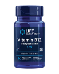 Thumbnail for Life Extension Vitamin B12 Methylcobalamin, Nerve Health Supplement, Cognitive Support, Energy Vitamin, methylcobalamin B12, 5 mg, Quick-Dissolving, Gluten-Free, Non-GMO, Vegetarian, 60 lozenges