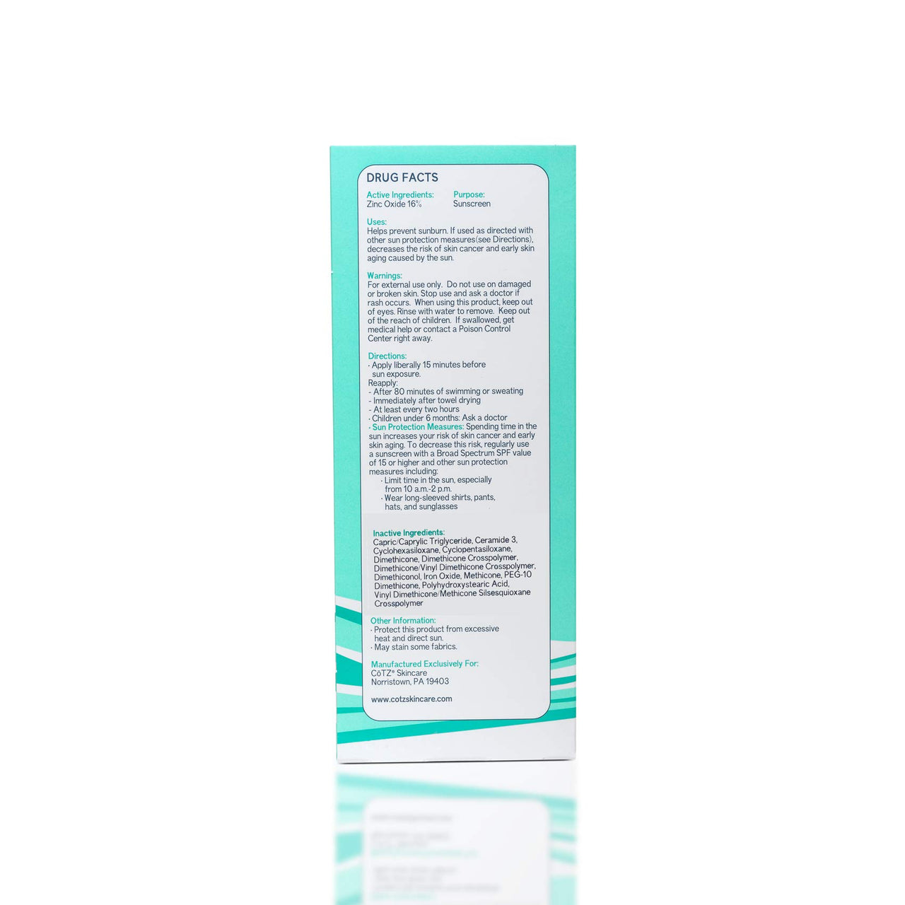 CoTZ Face Moisture Lightly Tinted Mineral Sunscreen Broad Spectrum SPF 35; 1.5 oz / 42.5 g