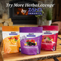 Thumbnail for Zand Immunity Elderberry Vitamin C Lozenges, Immune Support Soothing Throat Drops, Elderberry, Vitamin C, Echinacea Extract, No Cane Sugar or Corn Syrup, Gluten Free, Non-GMO (12 Bags, 18 Lozenges)
