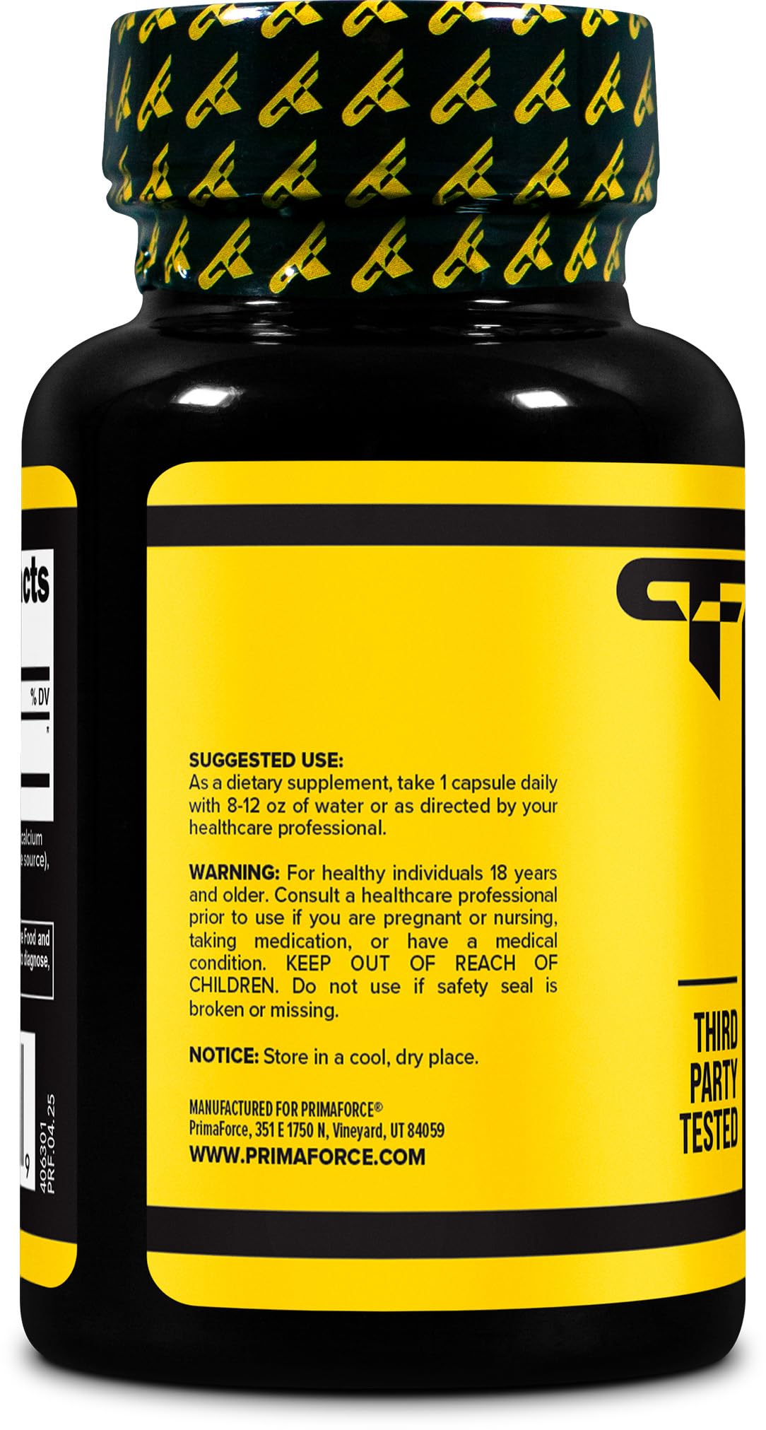 Primaforce TUDCA (Tauroursodeoxycholic Acid) 30 Servings, 500mg Tudca Per Serving | Premium Quality Bile Salts - Gluten Free, Non-GMO Supplement