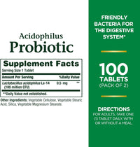 Thumbnail for Nature’s Bounty Acidophilus Probiotic Tablets (Twin Pack)