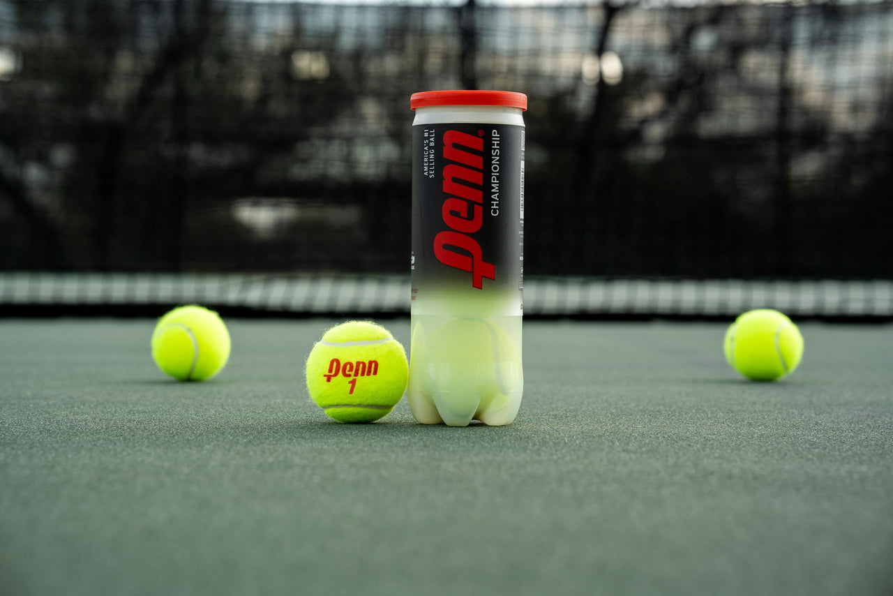 Penn Championship Tennis Balls - Regular Duty Felt Pressurized Tennis Balls - 1 Can, 3 Balls