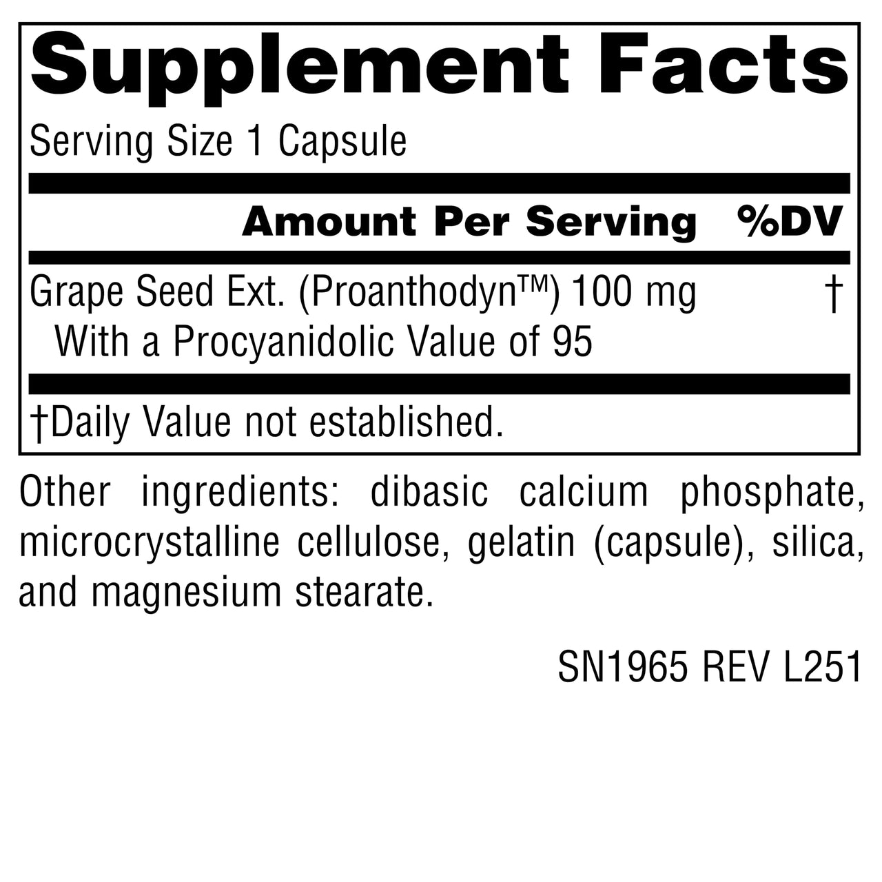 Source Naturals Grape Seed Extract, Proanthodyn, Antioxidant Protection*, 100 mg - 60 Capsules