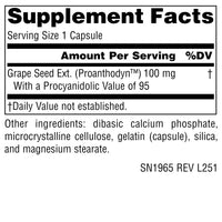 Thumbnail for Source Naturals Grape Seed Extract, Proanthodyn, Antioxidant Protection*, 100 mg - 60 Capsules