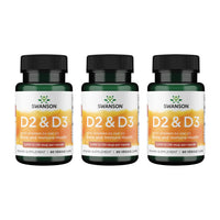 Thumbnail for Swanson D2 & D3-2,000 IU - Dental & Bone Health Supplement - Offers Immune Support - Aids Calcium Absorption - Non-GMO - 60 Veggie Capsules (3 Pack)