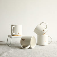 Thumbnail for COLLECTIVE HOME - Monogram Ceramic Mugs, 15 oz Golden Initial Coffee Cups, Elegant Alphabet Tea Mugs, Elegant Personalized Mug with Gift Box, Luxurious Cups for Office and Home (c)