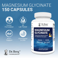 Thumbnail for Dr. Berg Magnesium Glycinate 150ct – 4-in-1 Chelated for Muscle, Nerve, Sleep & Stress Support*– w/ D3, B6 & Zinc – 4X Lab-Tested – No Fillers – Formulated in USA, GMP-Certified