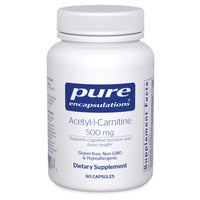 Thumbnail for Pure Encapsulations Acetyl-L-Carnitine 500 mg - Memory & Brain Supplement - Brain Support & Focus* - Gluten Free & Non-GMO - 60 Capsules