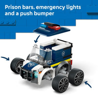 Thumbnail for LEGO City Rides – Police Truck Building Toy for Kids - Pretend Play Set for Boys & Girls, Ages 5+ - with Police Officer Junior Minifigure - Gift Idea for Birthdays - 60481