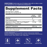 Thumbnail for Qunol Brain Health Memory Plus, Magnesium L-Threonate & Citicoline, Clinically Tested Ingredients to Improve Memory, Focus, Attention and Productivity, 60 Count (Pack of 1)
