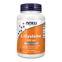 Thumbnail for NOW Foods Supplements, L-Cysteine 500 mg with Vitamins B-6 and C, Structural Support*, 100 Tablets