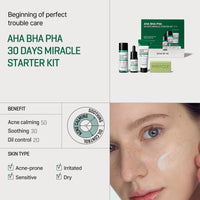 Thumbnail for SOME BY MI AHA BHA PHA 30Days Starter Kit - Toner 1.01Oz, Serum 0.33Oz, Cream 0.7Oz, Cleansing Bar 1.05Oz - Mild Exfoliating Daily Skin Care Set - Skin Wastes, Sebum, Oiliness Care - Korean Skin Care
