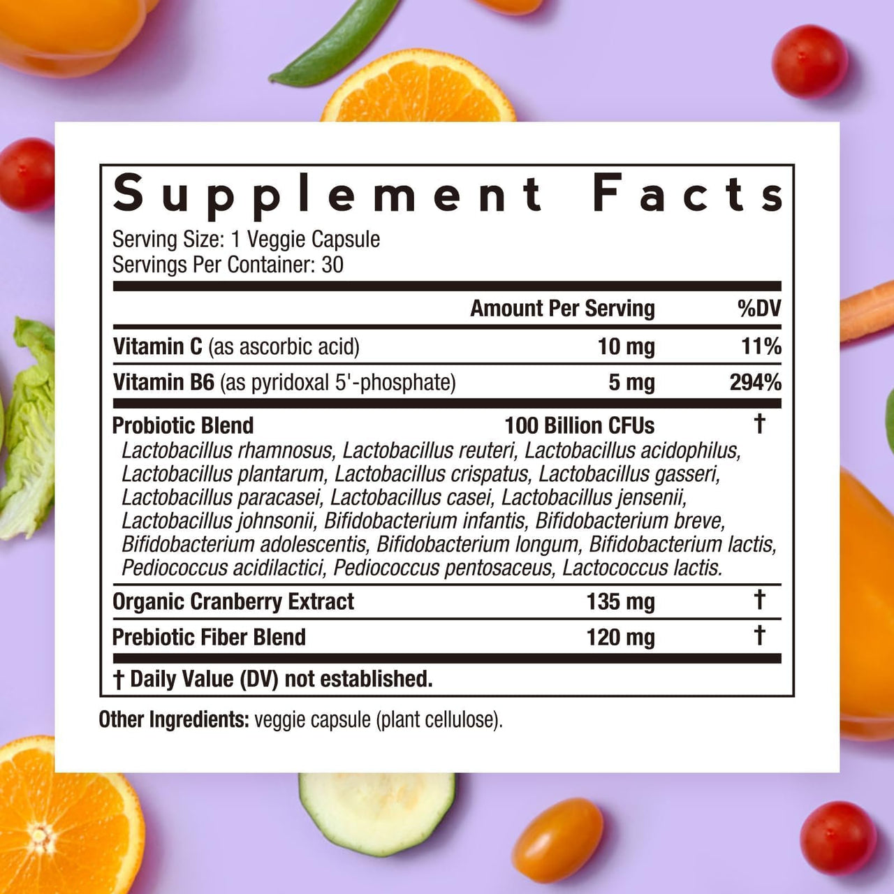 Doctor's Recipes Probiotics for Women, 100 Billion CFU, 18 Probiotic Strains, Prebiotics, Cranberry, P-5-P & VC, Vaginal, Digestive & Immune Support, Shelf-Stable, 30 Vegan Caps