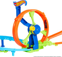 Thumbnail for Hot Wheels Toy Car Track Set, Launch and Loop Playset & 1:64 Scale Die-Cast Vehicle, Crash Area on Figure 8 Track with Loop-Kicker Booster