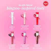 Thumbnail for Glow Recipe Glass Balm Lip Treatment - 12Hr Hydrating Lip Balm & Moisturizer with Hyaluronic Acid to Smooth, Plump & Protect from Dryness - Sheer Soft Pink Tint, Watermelon Bingsoo (15 ml)