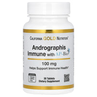 Thumbnail for California Gold Nutrition Andrographis Immune with AP-Bio, Andrographis Extract with Vitamin C and Zinc, 100 mg, 30 Tablets
