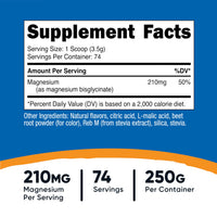 Thumbnail for Nutricost Magnesium Glycinate Powder (Fruit Punch, 250 Grams)