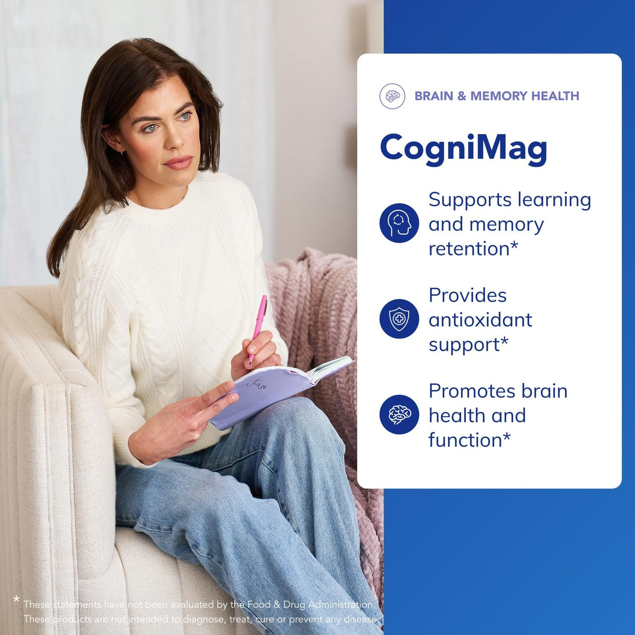 Pure Encapsulations CogniMag 120's - Magnesium-L-Threonate Supplement - Supports Brain Health & Memory* - Includes Magtein & Polyphenol Blend - 120 Capsules