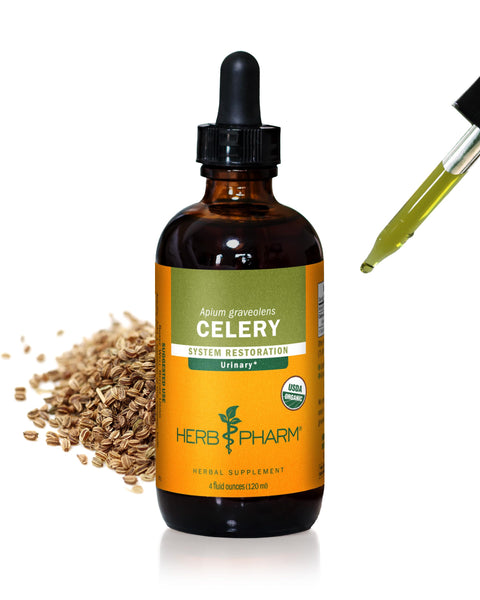 Herb Pharm Certified Organic Celery Seed Liquid Extract for Urinary System Support - 4 Ounce