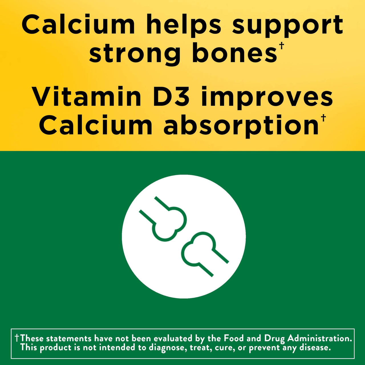 Nature Made Calcium Gummies 500 mg Per Serving with Vitamin D3, Dietary Calcium Supplement for Bone Support, 80 Gummies, 40 Day Supply