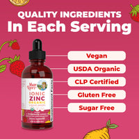 Thumbnail for MaryRuth's Organic Liquid Zinc Supplement for Kids & Adults | Immune Support | Skin Health | Antioxidant | Cellular Metabolism | Zinc Sulfate | Vegan | Non-GMO | Sugar Free | Gluten Free | 4 oz
