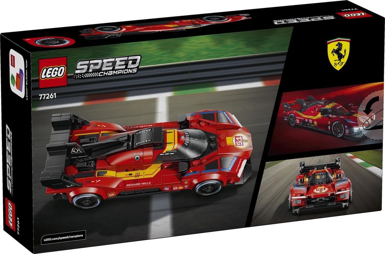 LEGO Speed Champions Ferrari 499P Toy, Building Blocks, Gift, Present, for Boys, Girls, Children, 9 to 11 Years Old, Elementary School Students, Vehicles, Cars, Mini Cars, Pretend Play, 77261