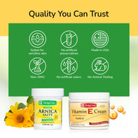 Thumbnail for De La Cruz - Vitamin E Cream and Arnica Salve Bundle - Moisturizing Skin Care for Dry and Rough Skin