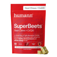Thumbnail for Humann SuperBeets Heart Chews + CoQ10-100mg of CoQ10 Plus Beetroot & Grape Seed Extract, Blood Pressure, Cellular Energy & Heart Health Support, 60 Count
