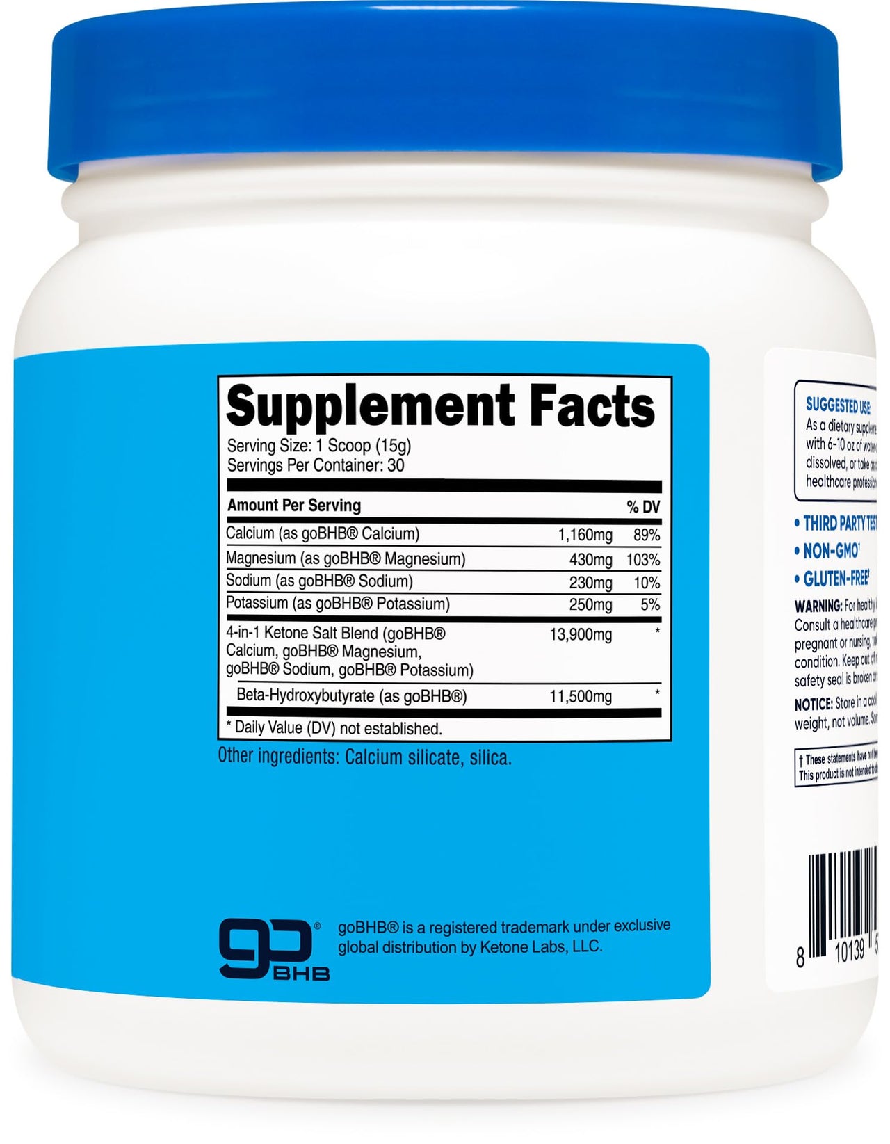 Nutricost Keto BHB Exogenous Ketones 4-in-1 (30 Servings) 12g Beta-Hydroxybutyrate (BHB) Per Serving, (Unflavored) - Ketone Salts