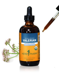 Thumbnail for Herb Pharm Certified Organic Valerian Root Liquid Extract for Relaxation and Restful Sleep, Organic Cane Alcohol, 4 Ounce