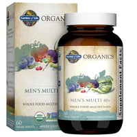 Thumbnail for Garden of Life Organics Men's 40+ Multivitamin with Prostate Support, B12 & Vitamins â€“ Vegan Daily Whole Food Multivitamin, Non-GMO, Certified Organic, 60 Tablets