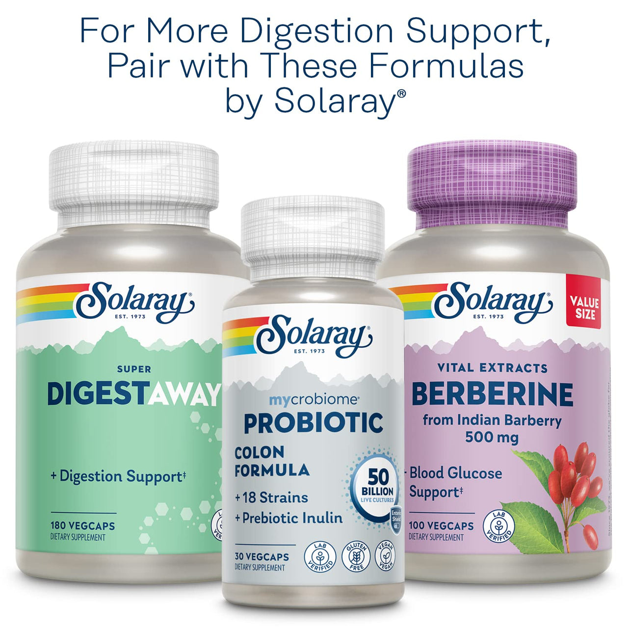 SOLARAY Cool Cayenne Pepper 40,000 HU, Cayenne Pepper Capsules, Digestion Aid, Bio-Cool Process, Lab Verified, 60-Day Money-Back Guarantee, 90 Servings, 180 VegCaps