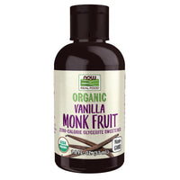 Thumbnail for NOW Foods, Organic Liquid Monk Fruit, Vanilla, Zero-Calorie Sweetener, 1.8-Ounce