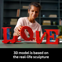 Thumbnail for LEGO Art Love Collectible Building Set - DIY Kit for Adults, Ages 18+ - Gifts for Birthdays - Home Decor to Display on Table - 31214
