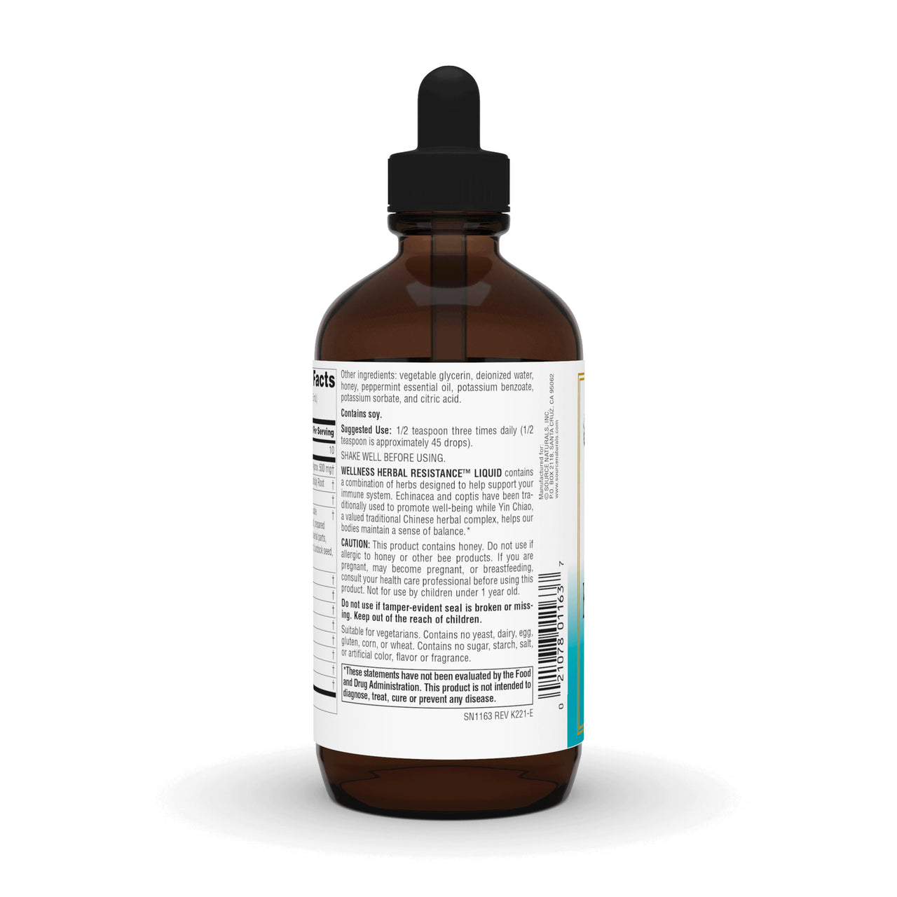 Source Naturals Wellness Herbal Resistance Liquid - Immune System Support with Echinacea, Coptis & Yin Chiao - 8 Fluid oz