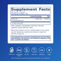 Thumbnail for Pure Encapsulations Methylcobalamin 1,000 mcg - Vitamin B12 Supplement to Support Memory & Nerve Health* - Premium Vitamin B12 Capsules - 180 Capsules