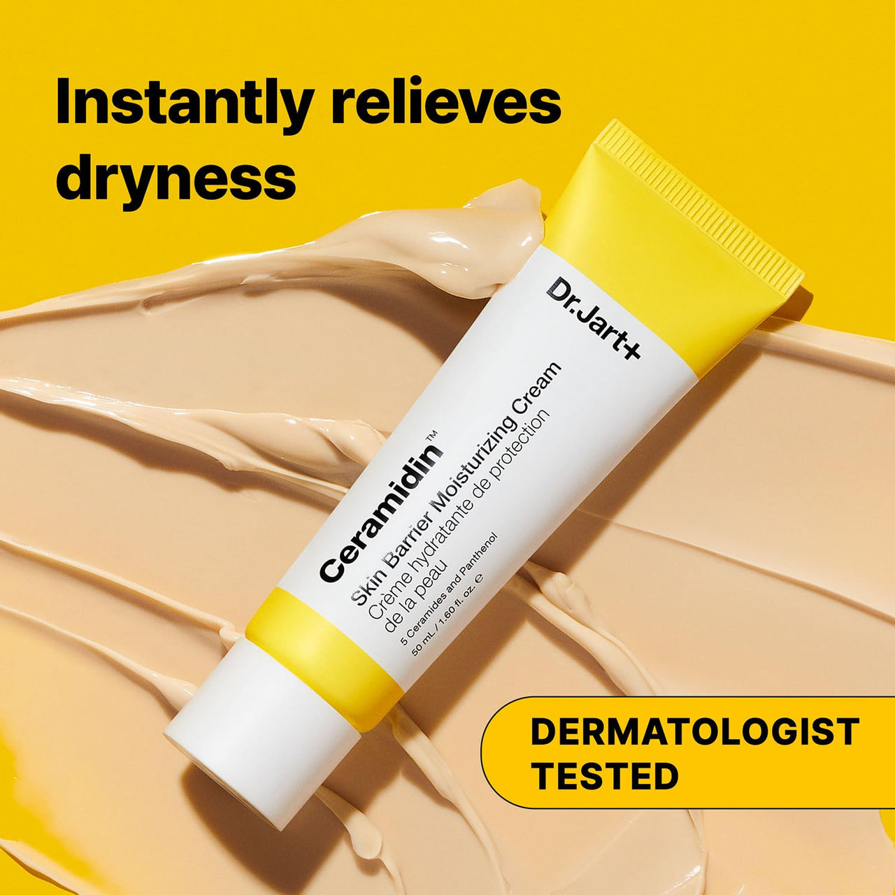 Dr.Jart+ Ceramidin Skin Barrier Korean Face Cream Moisturizer with Ceramides and Panthenol | Korean Skin Care, 1.69 Fl Oz