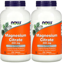 Thumbnail for NOW Foods - Magnesium Citrate 200 mg 250 tabs (Pack of 2)