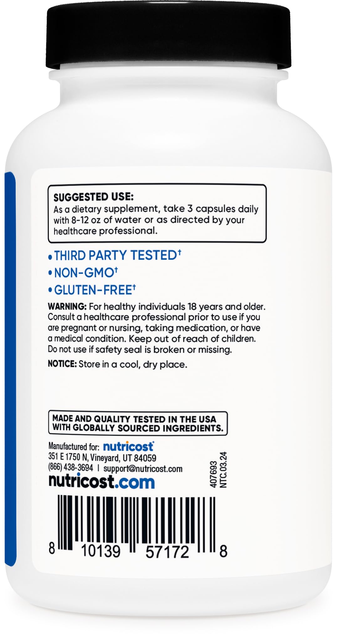Nutricost myHMB Capsules 1,500MG Calcium HMB Per Serving, 120 Capsules, 40 Servings - Performance Line, Calcium B-Hydroxy B-Methylbutyrate Monohydrate