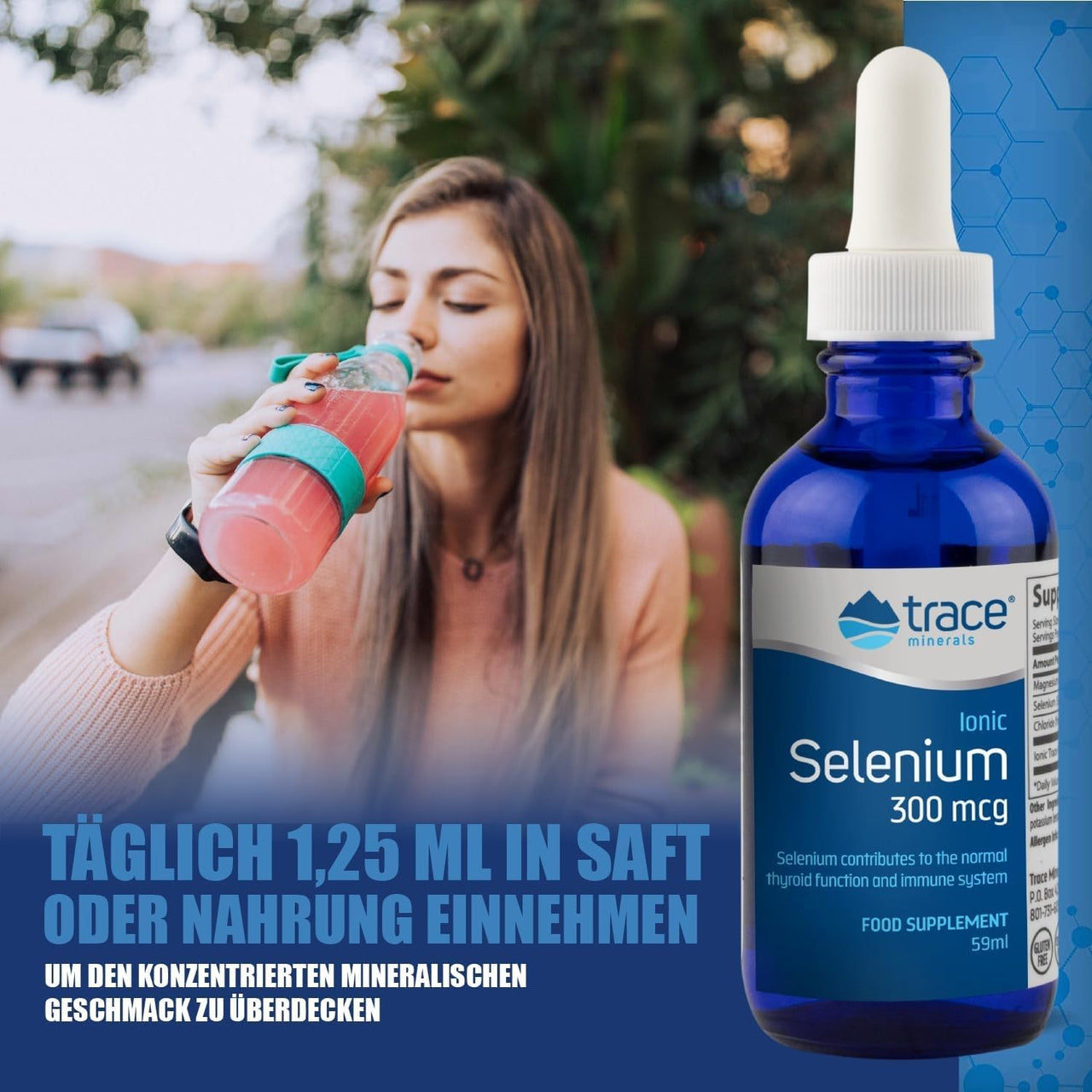Trace Minerals Liquid Ionic Selenium - High-Absorption Selenium Supplement for Daily Immune Support - Hormone & Antioxidant Support - Gluten-Free - Vegan - Non-GMO - 2 fl oz (48 Servings, 1 Pack)